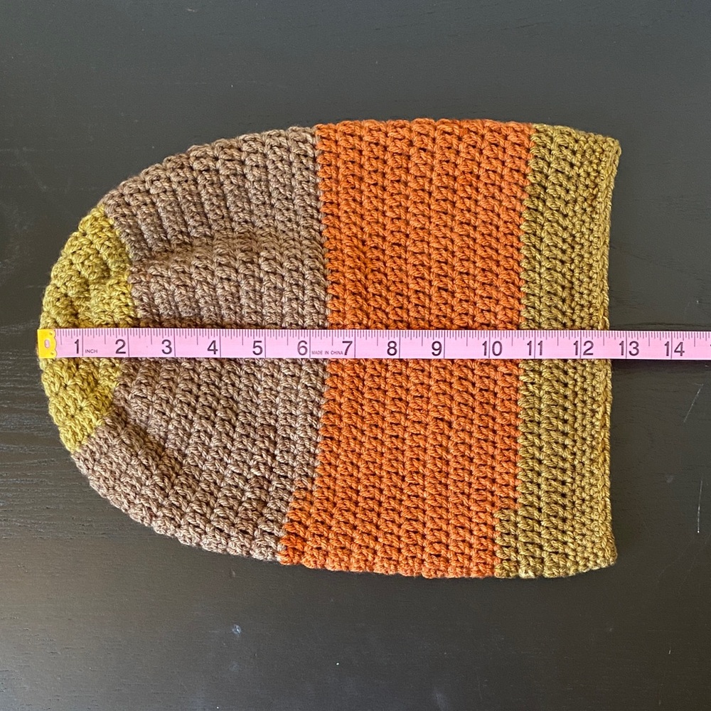 Multicolored Crochet Slouchy Beanie Tam - Picture 4 of 7